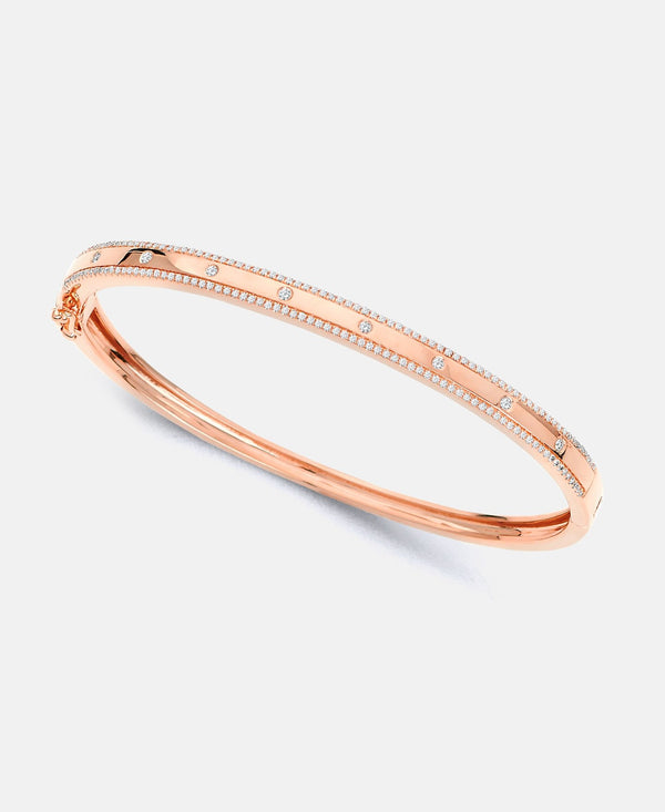 Diamond Trim Thin Bangle