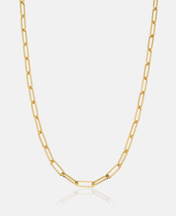 Large Paperclip Chain - 14k Solid Gold