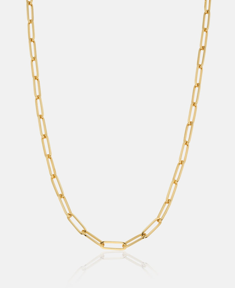 Large Paperclip Chain - 14k Solid Gold