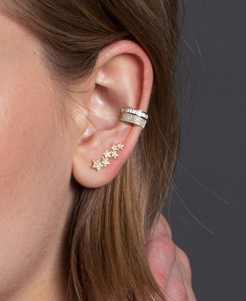 Star Diamond Ear Climbers