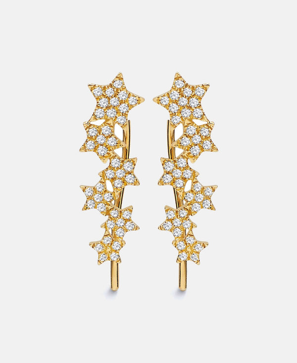 Star Diamond Ear Climbers