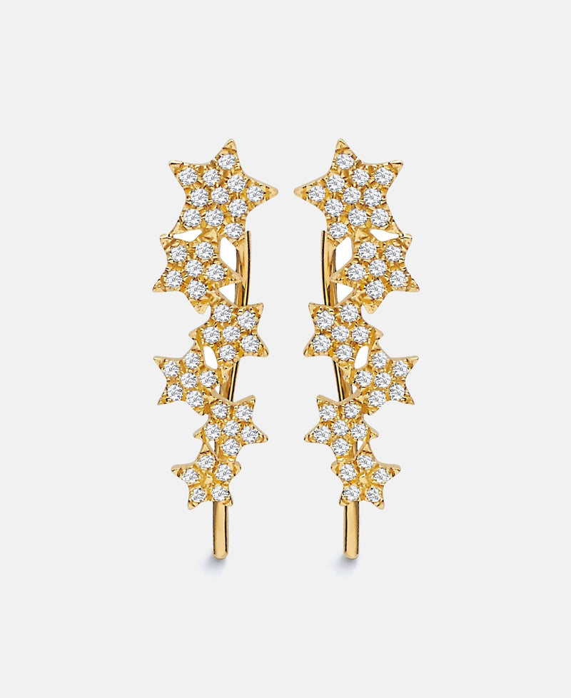 Star Diamond Ear Climbers