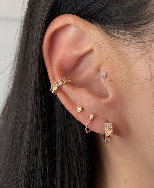 Cuban Chain Diamond Ear Cuff