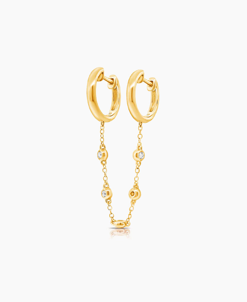 chain huggie earrings | christina kober – Christina Kober