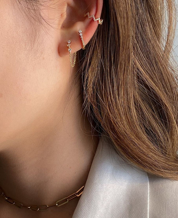 Zig Zag Diamond Ear Cuff