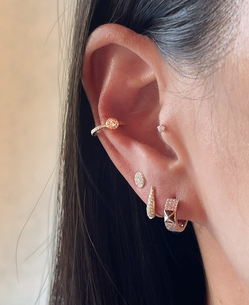 Round Diamond Ear Cuff