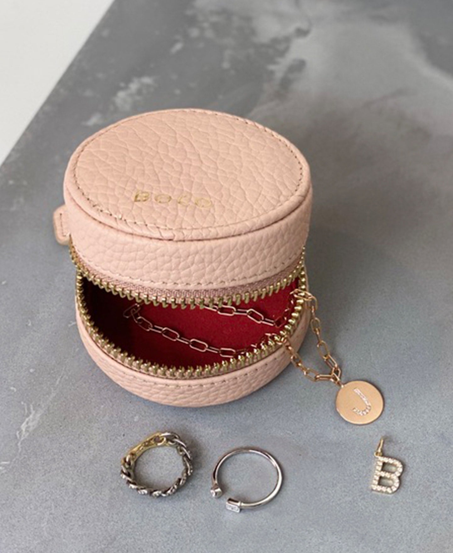 【完売品】AKIO leather+chain lip case 完売品】AKIO leather+chain lip case