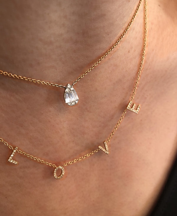 Teardrop Diamond Necklace