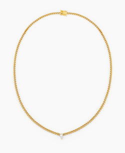 Pear Diamond Chain Necklace