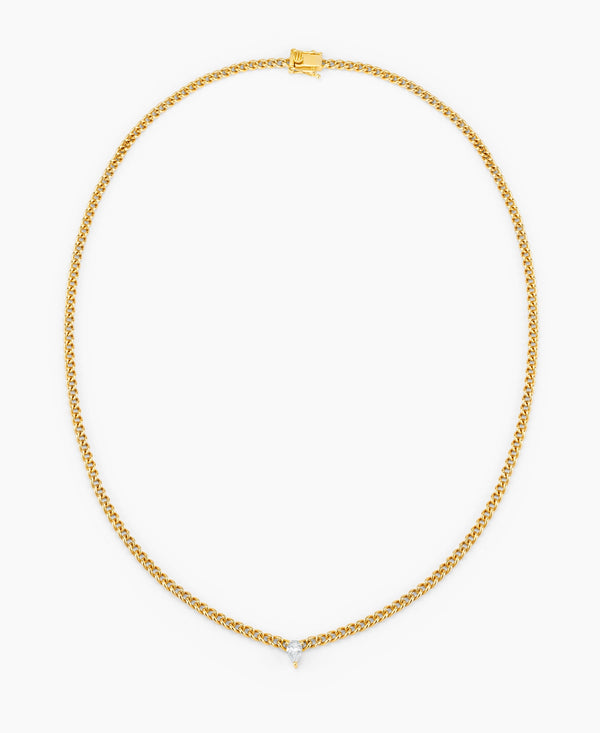 Pear Diamond Chain Necklace