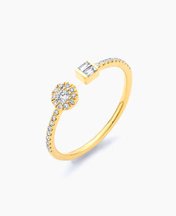 Open diamond ring