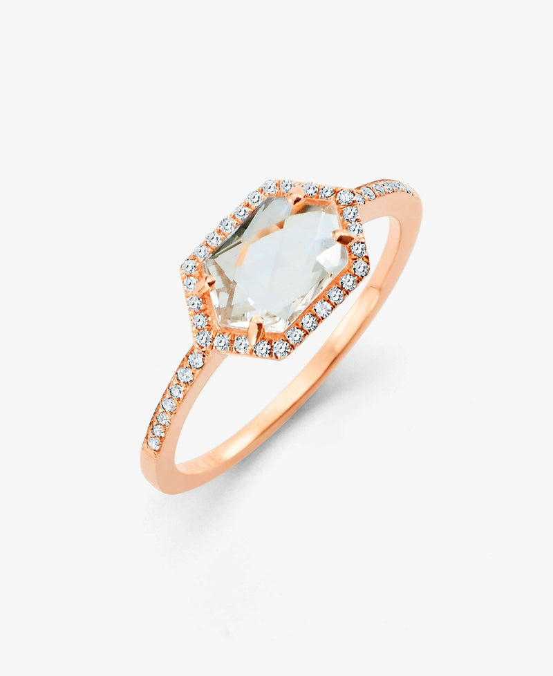 Moonstone Diamond Ring