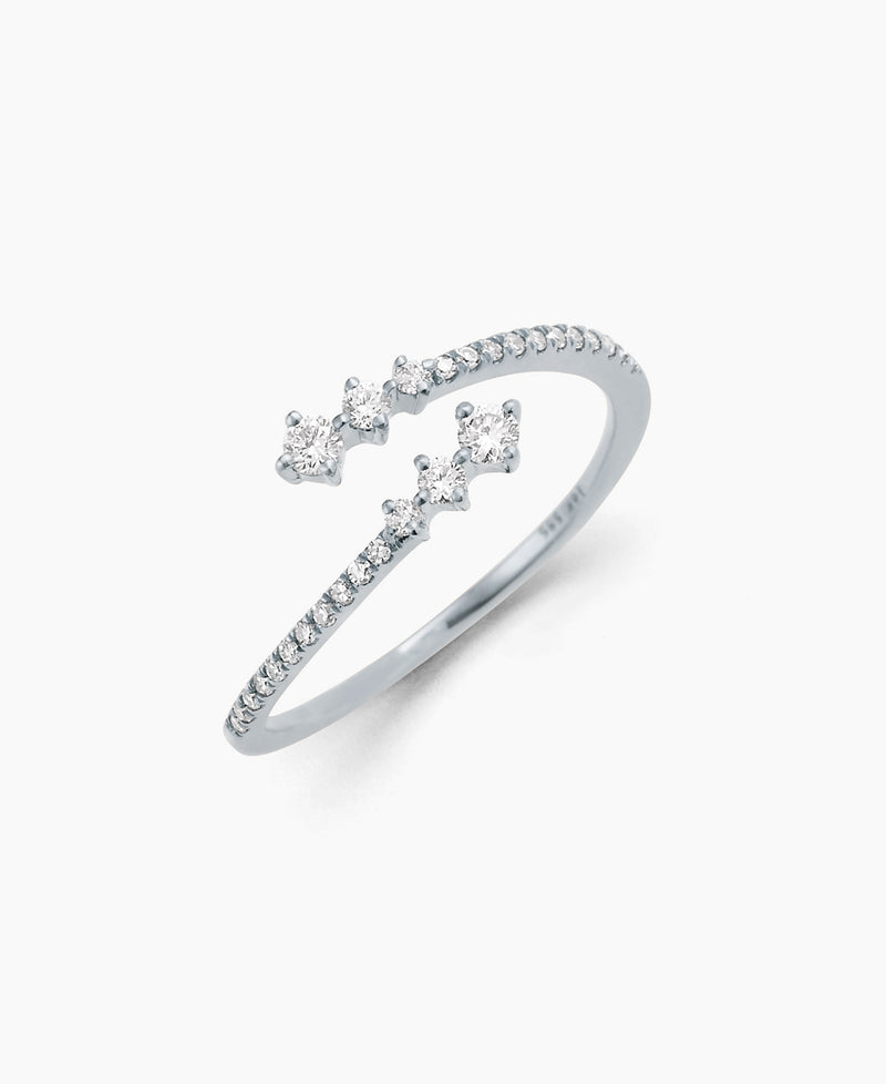 Diamond Open Twist Ring