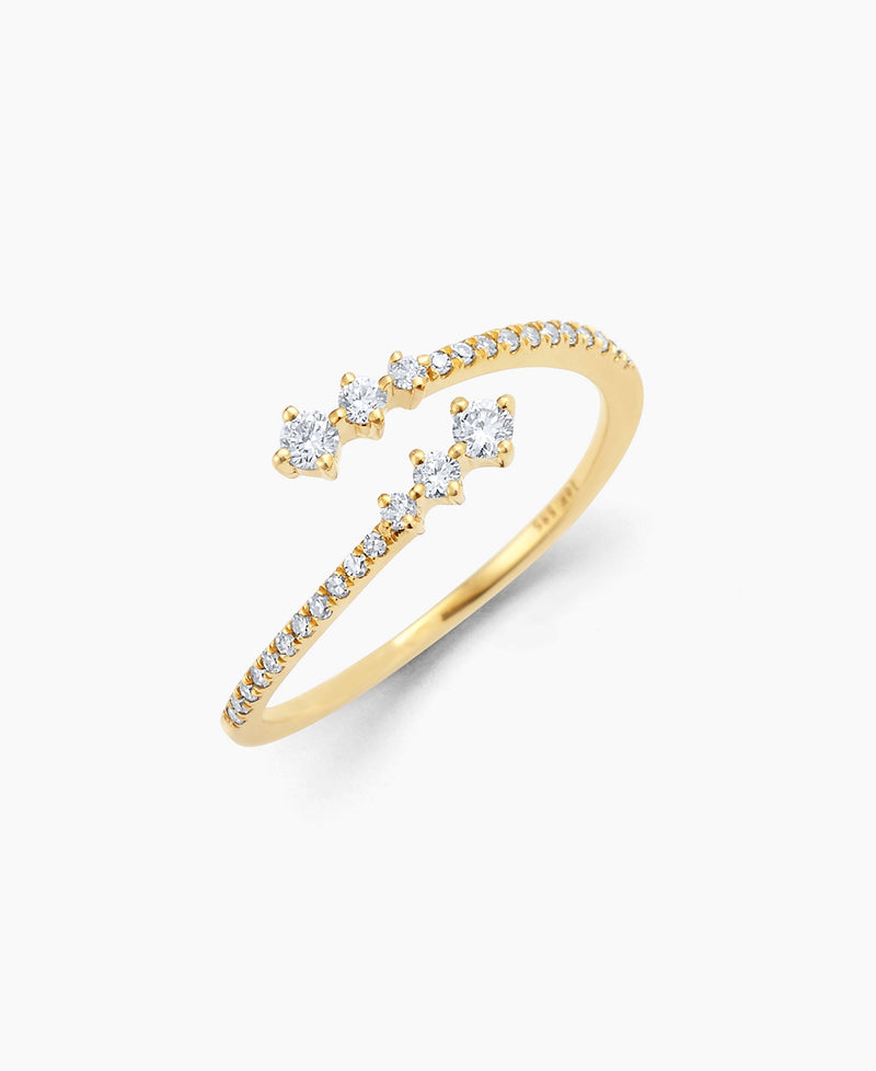 Diamond Open Twist Ring