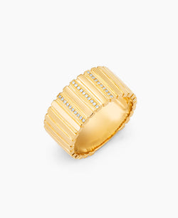 Diamond Ribbed Cigar Ring