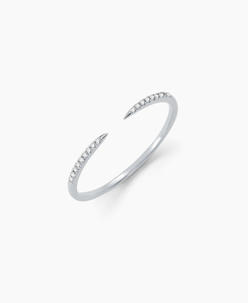 Diamond thin claw Ring