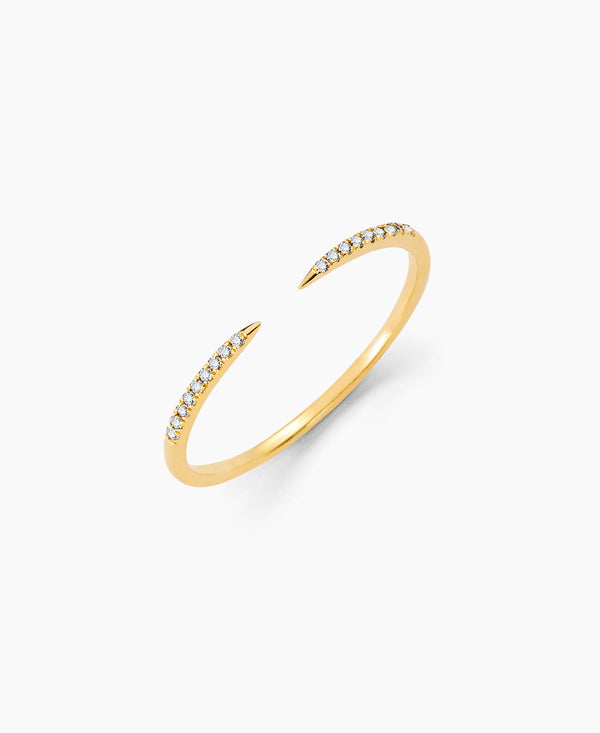 Diamond thin claw Ring